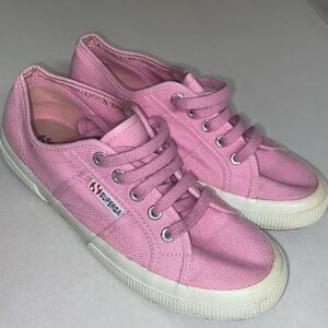 SUPERGA CANVAS SNEAKERS PINK CASUAL LACE UP WOMENS 7.5 EU 38